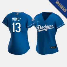Women's Los Angeles Dodgers Max Muncy #13 Royal 2020 World Series Champions Replica Jersey
