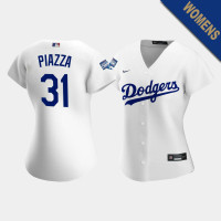 Women's Los Angeles Dodgers Mike Piazza #31 White 2020 World Series Champions Replica Jersey Women's Los Angeles Dodgers Mike Piazza #31 White 2020 World Series Champions Replica Jersey