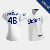 Women's Los Angeles Dodgers Tony Gonsolin #46 White 2020 World Series Champions Replica Jersey Women's Los Angeles Dodgers Tony Gonsolin #46 White 2020 World Series Champions Replica Jersey