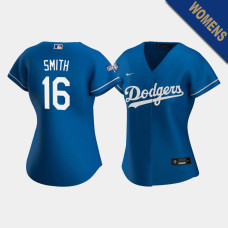 Women's Los Angeles Dodgers Will Smith #16 Royal 2020 World Series Champions Replica Jersey