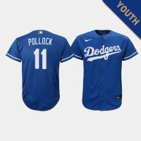 Youth Los Angeles Dodgers A.J. Pollock #11 Royal Replica Alternate Jersey