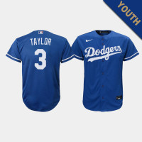 Youth Los Angeles Dodgers Chris Taylor #3 Royal Replica Alternate Jersey