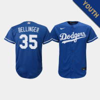 Youth Los Angeles Dodgers Cody Bellinger #35 Royal Replica Alternate Jersey