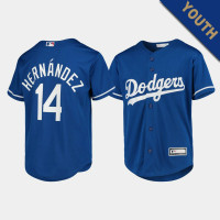 Youth Los Angeles Dodgers Enrique Hernandez #14 Royal Cool Base Alternate Majestic Alternate Replica Jersey