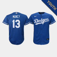 Youth Los Angeles Dodgers Max Muncy #13 Royal Replica Alternate Jersey
