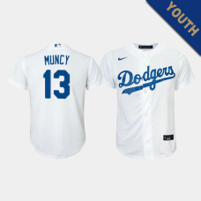 Youth Los Angeles Dodgers Max Muncy #13 White Replica Home Jersey