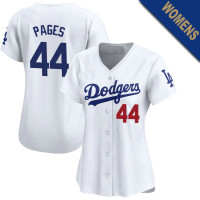 Andy Pages #44 Los Angeles Dodgers Women's Home Jersey - White Limited