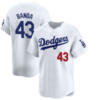 Anthony Banda #43 Los Angeles Dodgers Home Jersey - White Limited Anthony Banda #43 Los Angeles Dodgers Home Jersey - White Limited