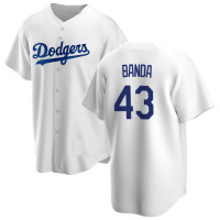 Anthony Banda #43 Los Angeles Dodgers Home Jersey - White Replica Anthony Banda #43 Los Angeles Dodgers Home Jersey - White Replica