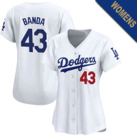 Anthony Banda #43 Los Angeles Dodgers Women's Home Jersey - White Limited Anthony Banda #43 Los Angeles Dodgers Women's Home Jersey - White Limited