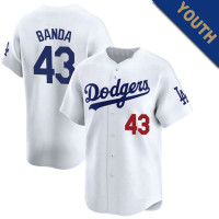 Anthony Banda #43 Los Angeles Dodgers Youth Home Jersey - White Limited Anthony Banda #43 Los Angeles Dodgers Youth Home Jersey - White Limited