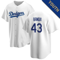 Anthony Banda #43 Los Angeles Dodgers Youth Home Jersey - White Replica Anthony Banda #43 Los Angeles Dodgers Youth Home Jersey - White Replica