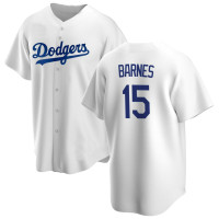 Austin Barnes #15 Los Angeles Dodgers Home Jersey - White Replica Austin Barnes #15 Los Angeles Dodgers Home Jersey - White Replica