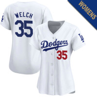 Bob Welch #35 Los Angeles Dodgers Women's Home Retired Player Jersey - White Limited Bob Welch #35 Los Angeles Dodgers Women's Home Retired Player Jersey - White Limited