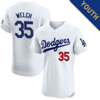 Bob Welch #35 Los Angeles Dodgers Youth Home Retired Player Jersey - White Elite Bob Welch #35 Los Angeles Dodgers Youth Home Retired Player Jersey - White Elite