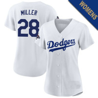 Bobby Miller #28 Los Angeles Dodgers Women's Home Jersey - White Replica Bobby Miller #28 Los Angeles Dodgers Women's Home Jersey - White Replica