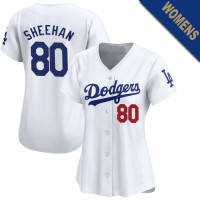 Emmet Sheehan #80 Los Angeles Dodgers Women's Home Jersey - White Limited