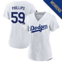 Evan Phillips #59 Los Angeles Dodgers Women's Home Jersey - White Replica