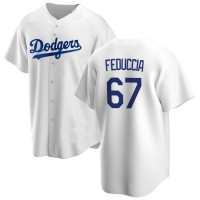 Hunter Feduccia #67 Los Angeles Dodgers Home Jersey - White Replica