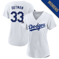 James Outman #33 Los Angeles Dodgers Women's Home Jersey - White Replica