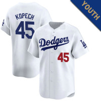 Michael Kopech #45 Los Angeles Dodgers Youth Home Jersey - White Limited Michael Kopech #45 Los Angeles Dodgers Youth Home Jersey - White Limited