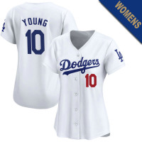 Michael Young #10 Los Angeles Dodgers Women's Home Retired Player Jersey - White Limited Michael Young #10 Los Angeles Dodgers Women's Home Retired Player Jersey - White Limited