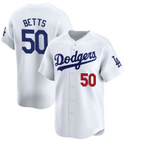 Mookie Betts #50 Los Angeles Dodgers Home Jersey - White Limited Mookie Betts #50 Los Angeles Dodgers Home Jersey - White Limited