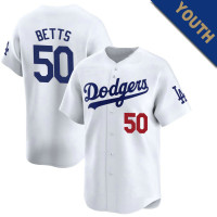 Mookie Betts #50 Los Angeles Dodgers Youth Home Jersey - White Limited Mookie Betts #50 Los Angeles Dodgers Youth Home Jersey - White Limited