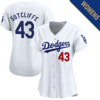 Rick Sutcliffe #43 Los Angeles Dodgers Women's Home Retired Player Jersey - White Limited Rick Sutcliffe #43 Los Angeles Dodgers Women's Home Retired Player Jersey - White Limited
