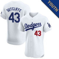 Rick Sutcliffe #43 Los Angeles Dodgers Youth Home Retired Player Jersey - White Elite Rick Sutcliffe #43 Los Angeles Dodgers Youth Home Retired Player Jersey - White Elite