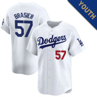 Ryan Brasier #57 Los Angeles Dodgers Youth Home Jersey - White Limited Ryan Brasier #57 Los Angeles Dodgers Youth Home Jersey - White Limited