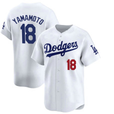 Yoshinobu Yamamoto #18 Los Angeles Dodgers Home Jersey - White Elite Yoshinobu Yamamoto #18 Los Angeles Dodgers Home Jersey - White Elite